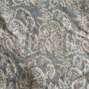 Pottery Barn Alessandra Floral Paisley Print Linen/Cotton Duvet Cover King